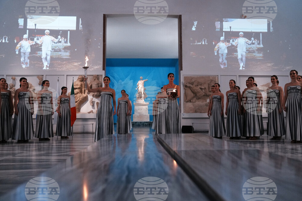 Greece Olympics Milan Cortina Flame Lighting