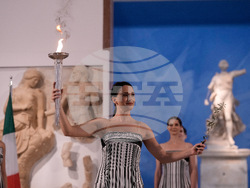 Greece Olympics Milan Cortina Flame Lighting