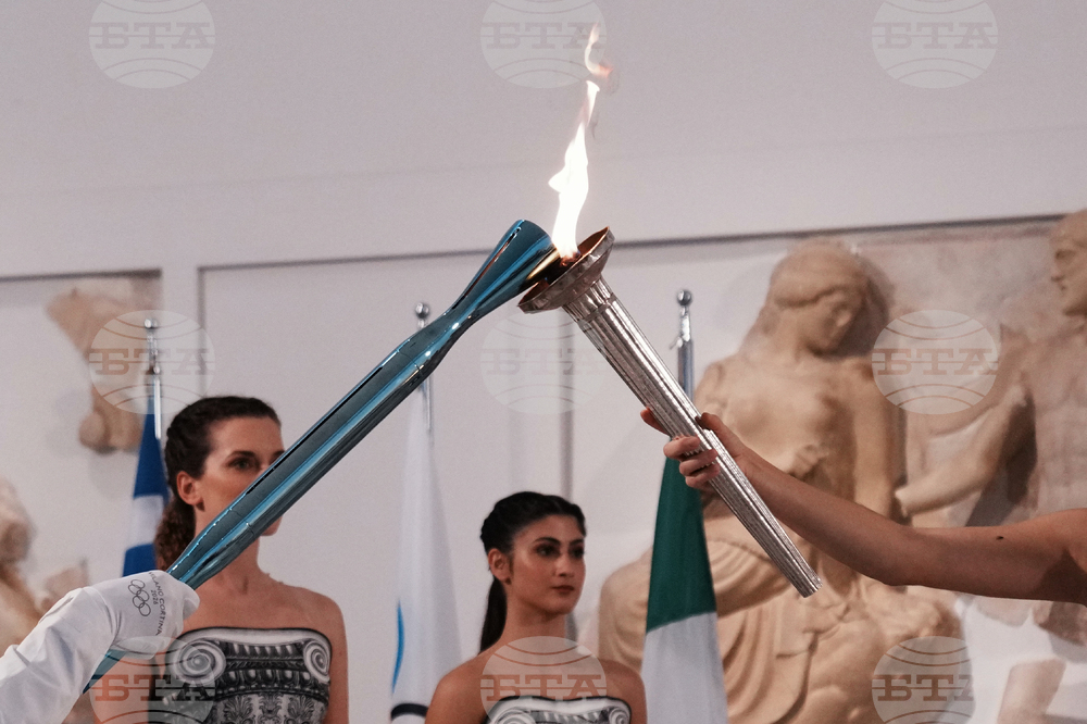 Greece Olympics Milan Cortina Flame Lighting