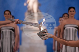 Greece Olympics Milan Cortina Flame Lighting