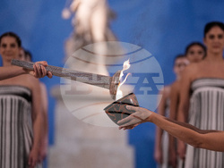 Greece Olympics Milan Cortina Flame Lighting