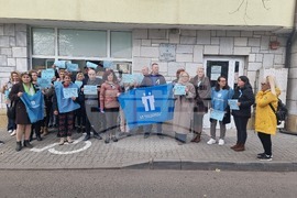 Ямбол - протест - служители на Дирекция „Бюро по труда“