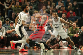 Spurs Trail Blazers Basketball