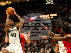 Spurs Trail Blazers Basketball