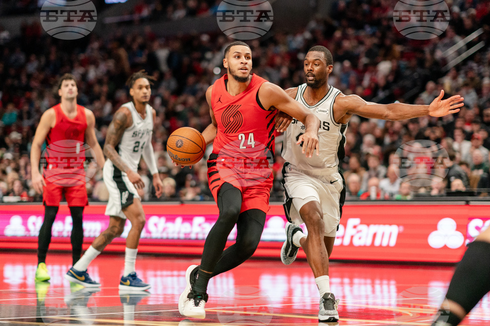 Spurs Trail Blazers Basketball