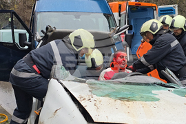Ловеч - Единна спасителна система при верижна катастрофа - учение