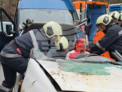 Ловеч - Единна спасителна система при верижна катастрофа - учение