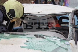 Ловеч - Единна спасителна система при верижна катастрофа - учение