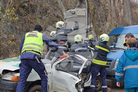 Ловеч - Единна спасителна система при верижна катастрофа - учение