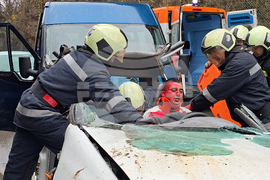 Ловеч - Единна спасителна система при верижна катастрофа - учение