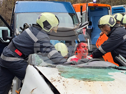 Ловеч - Единна спасителна система при верижна катастрофа - учение