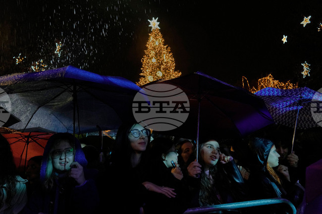 APTOPIX Greece Daily Life Holiday Lights