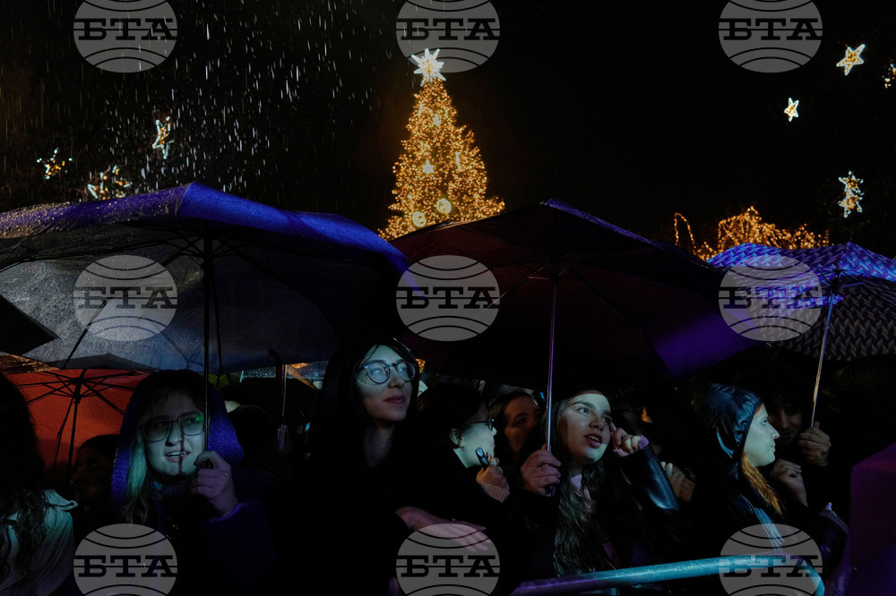 APTOPIX Greece Daily Life Holiday Lights