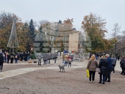 Търговище - паметник на Васил Левски - начало на изграждането