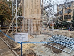 Търговище - паметник на Васил Левски - начало на изграждането