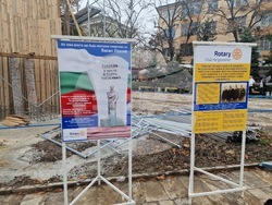 Търговище - паметник на Васил Левски - начало на изграждането