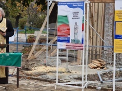 Търговище - паметник на Васил Левски - начало на изграждането