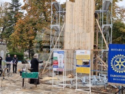 Търговище - паметник на Васил Левски - начало на изграждането