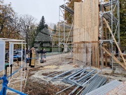 Търговище - паметник на Васил Левски - начало на изграждането