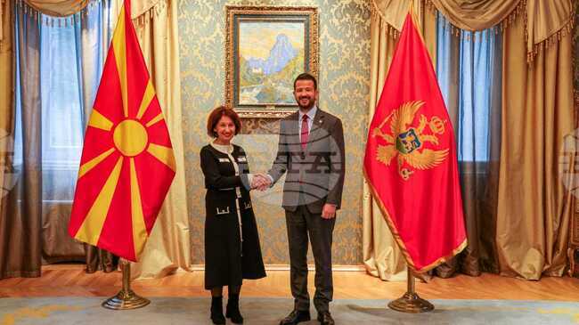 Гордана Силяновска се срещна в Цетине с президента на Черна гора Яков Милатович 