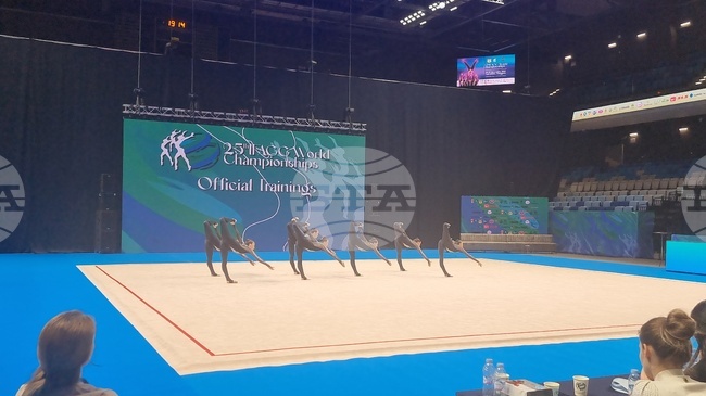 Българските отбори направиха официална подиум тренировка преди Световното първенство по естетическа групова гимнастика в Самоков