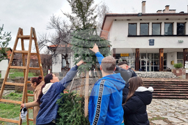 Село Скриняно - младежи - коледна украса