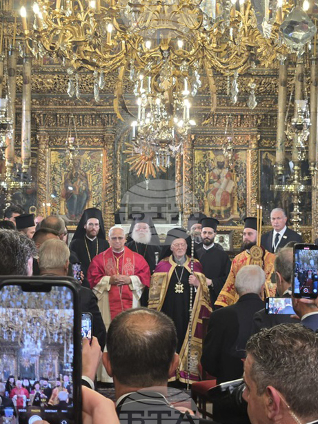 Турция - Истанбул - Папа Лъв XIV и Вселенски патриарх Вартоломей - литургия