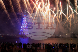 APTOPIX Brazil Christmas Tree