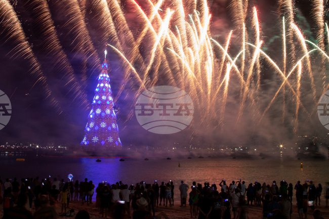 APTOPIX Brazil Christmas Tree