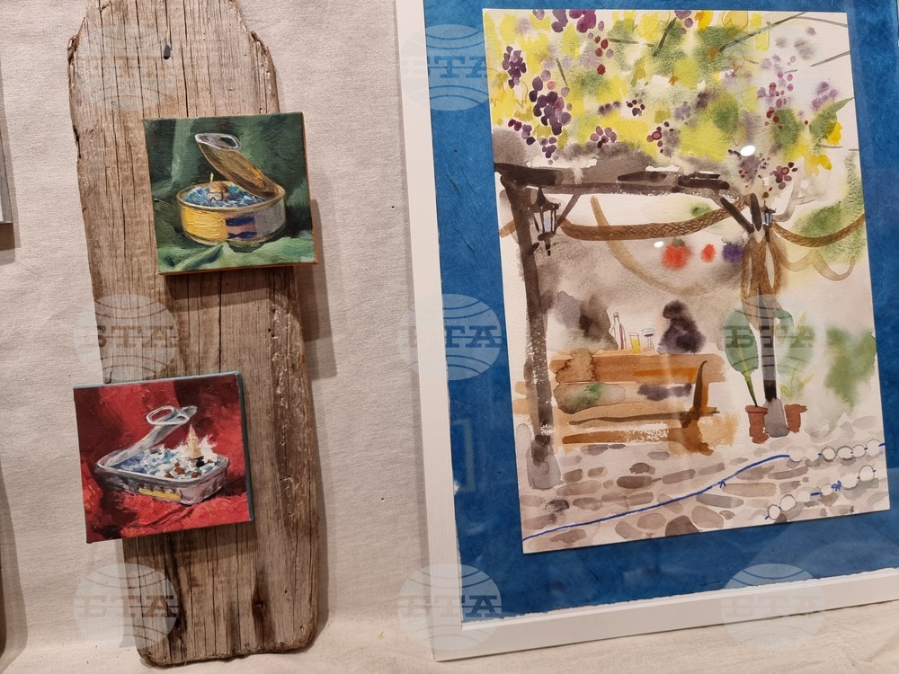 Варна - школа „Дедал“ - изложба - пленер „Море в ремонт“