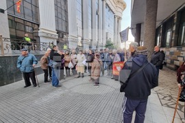 Скопие - пенсионери - протест