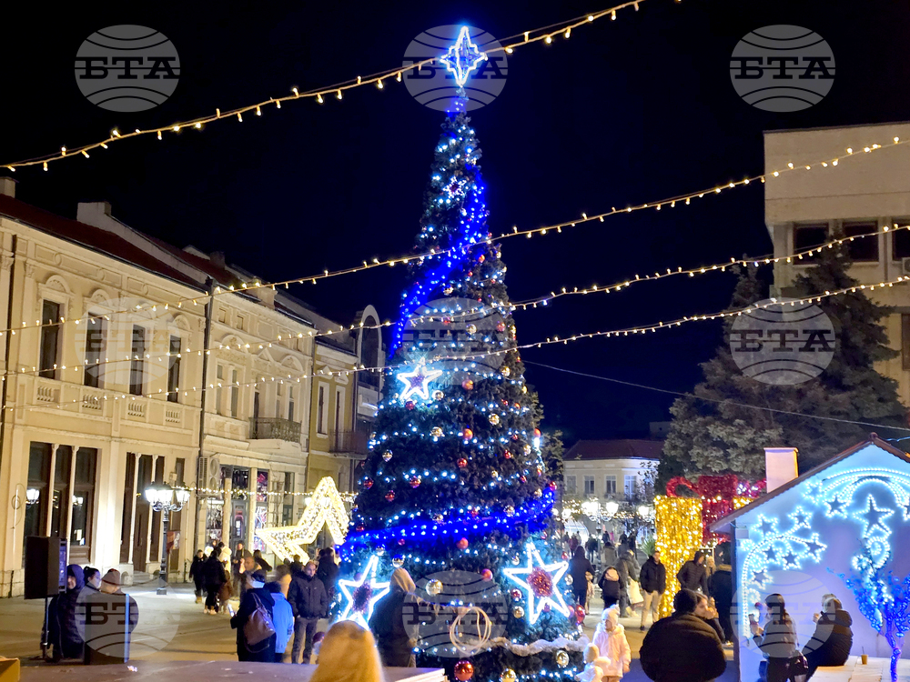 Видин - коледна елха - светлини - тържествено запалване
