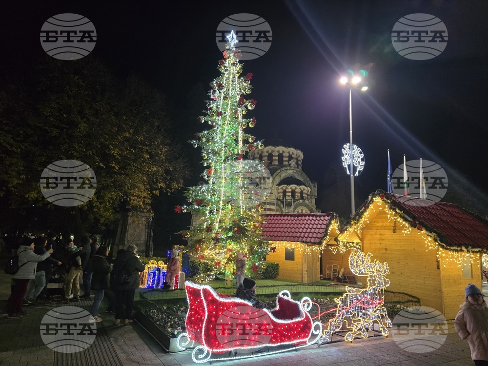 Грейнаха светлините на коледната елха в Плевен