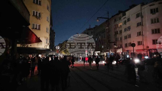Част от центъра на София е без електрозахранване