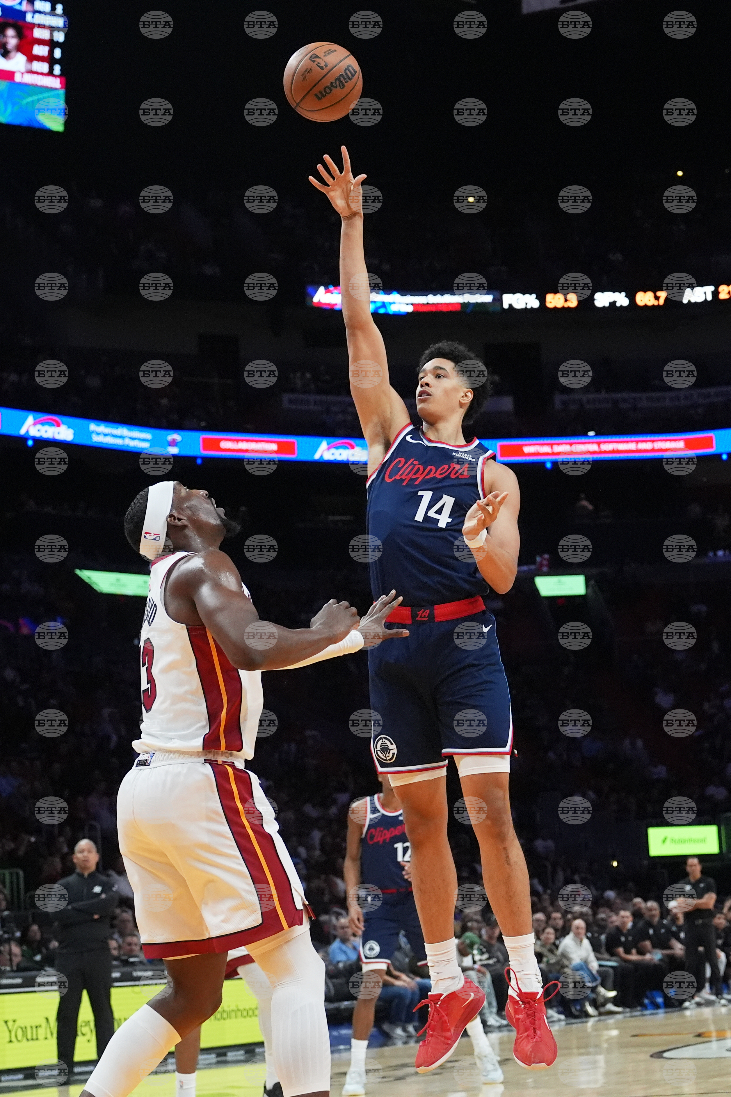 Clippers Heat Basketball