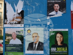 Румъния - предстоящи избори за кмет на Букурещ - плакати