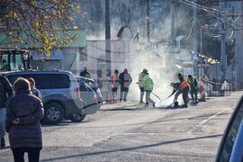 Бургас - улица - ремонт