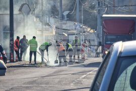 Бургас - улица - ремонт