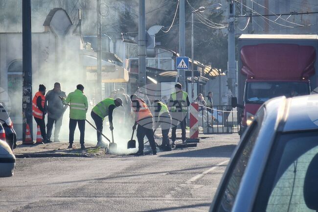 Бургас - улица - ремонт