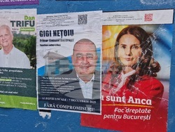 Румъния - предизборни плакати за кмет на Букурещ