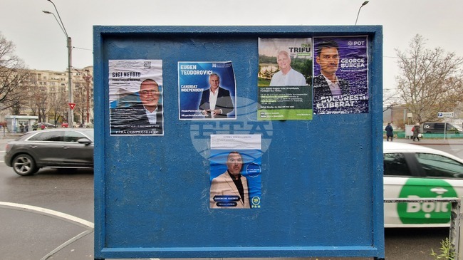 Румъния - предизборни плакати за кмет на Букурещ