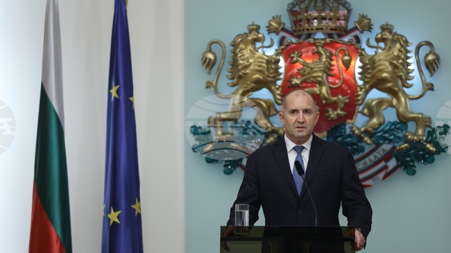 President Radev: A Cabinet Resignation Is Unavoidable, Snap Elections Is Way Forward