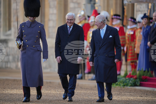 Крал Чарлз посрещна германския президент Щайнмайер на тридневно държавно посещение във Великобритания