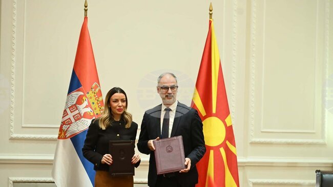 В Скопие беше подписан меморандум за разбирателство и сътрудничество между правителствата на Северна Македония и Сърбия
