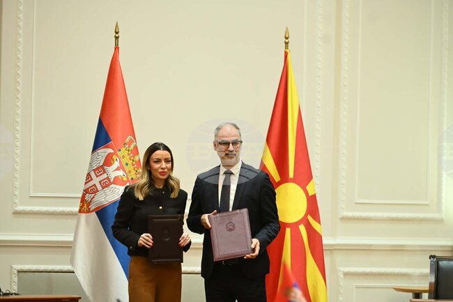 В Скопие беше подписан меморандум за разбирателство и сътрудничество между правителствата на Северна Македония и Сърбия