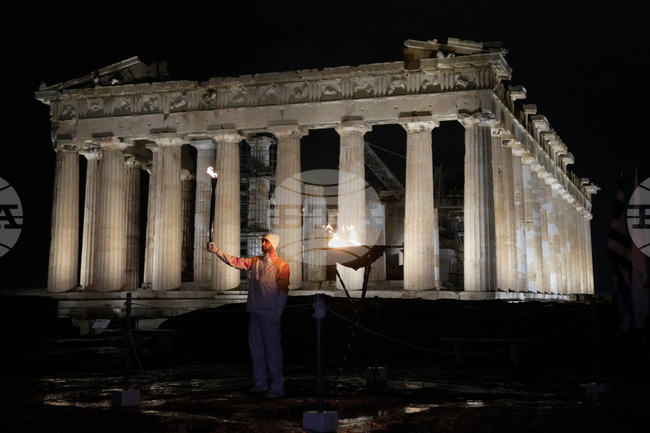 Greece Olympics Milan Cortina Flame