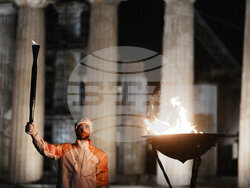 Greece Olympics Milan Cortina Flame