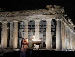 APTOPIX Greece Olympics Milan Cortina Flame