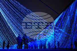 APTOPIX Romania Christmas Fair Holiday Lights