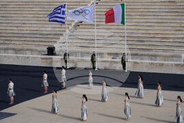 Greece Olympics Milan Cortina Flame